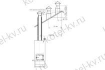 Схема установки дымовой трубы на котел